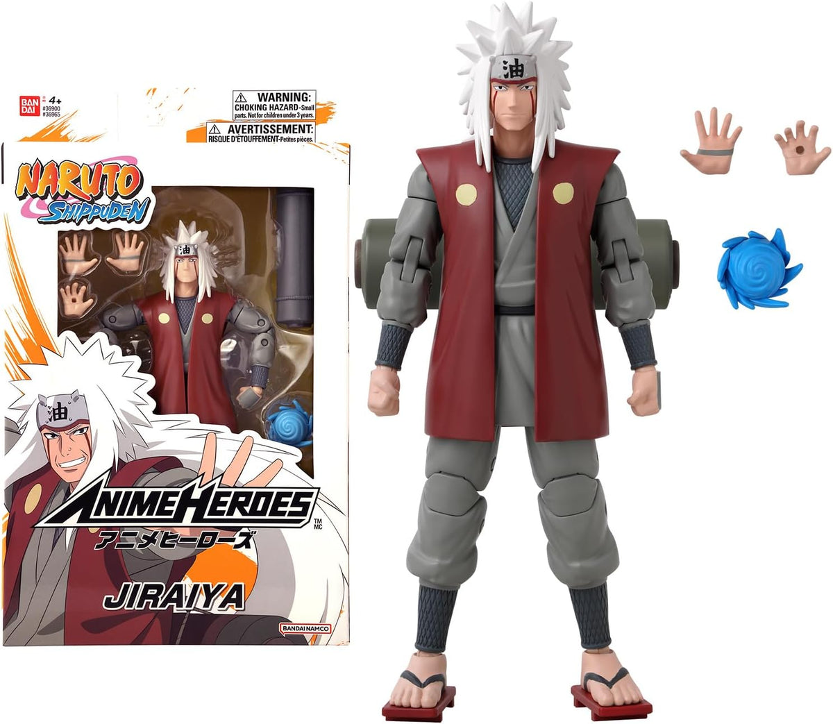 Anime Heroes BANDAI Naruto Figura de acción Jiraiya of The Sannin |...