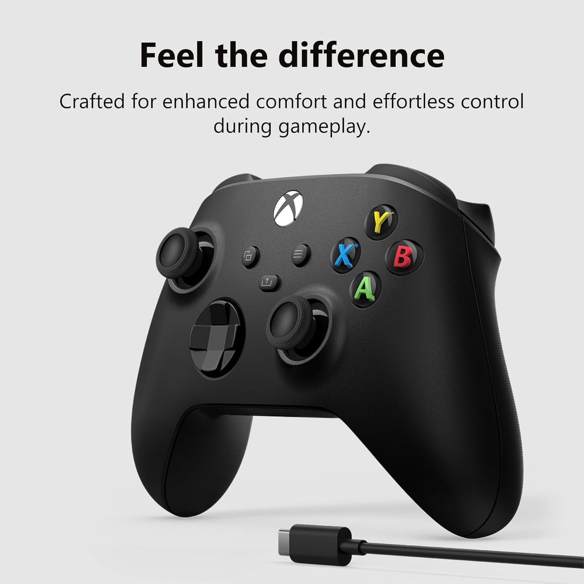 Mando inalámbrico para juegos XBOX + cable USB-C | Negro de carbón...