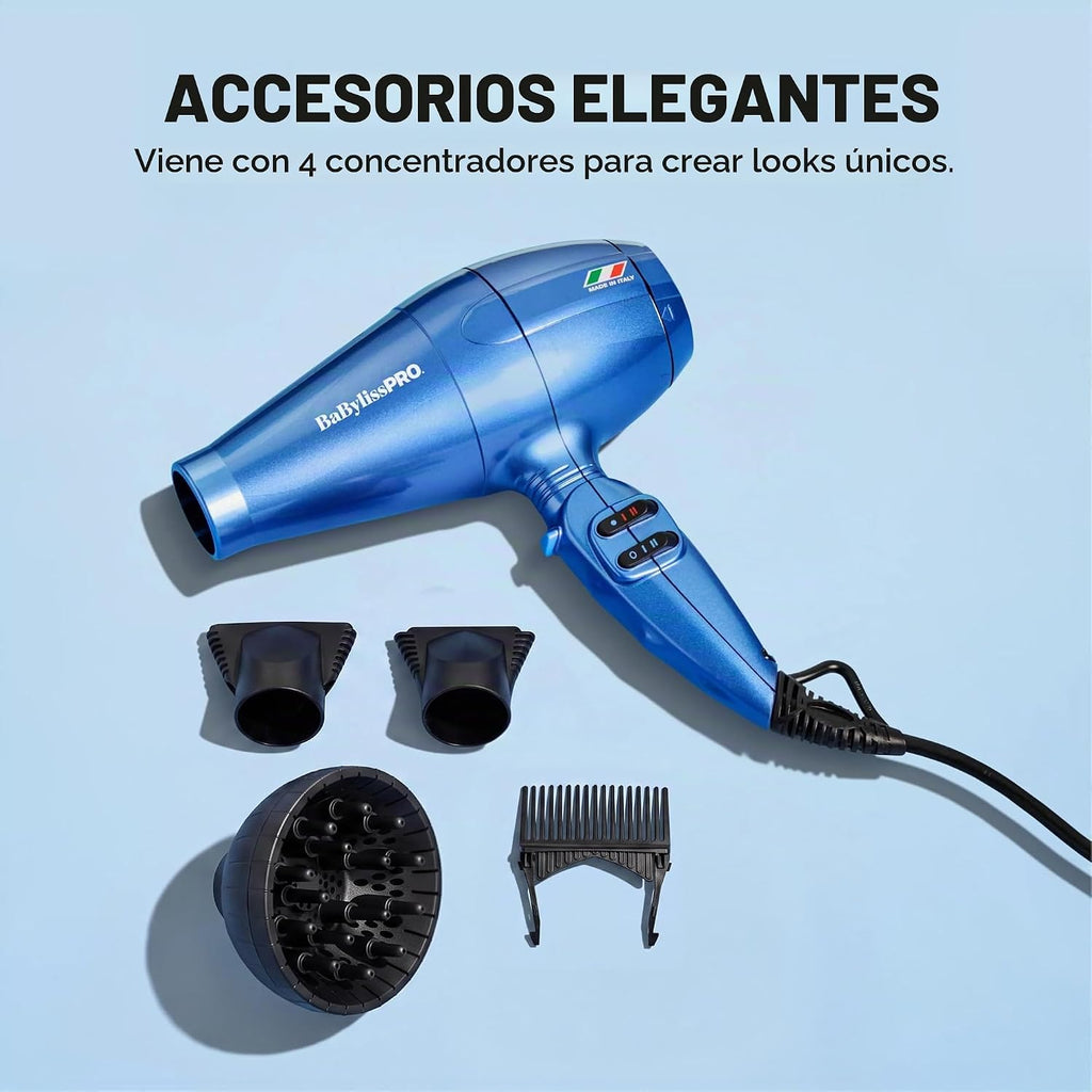 Secador de pelo BaBylissPRO Nano Titanium italiano Portofino - Seca...