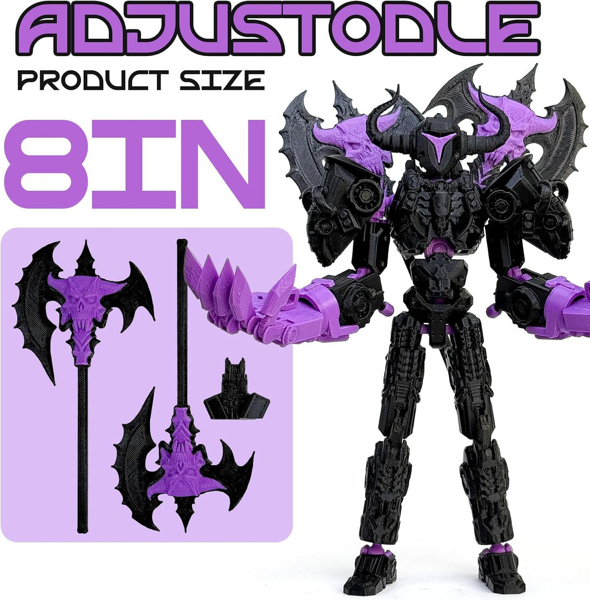 Binvin Figura de acción completa T13 de 8 pulgadas, juguetes impres...