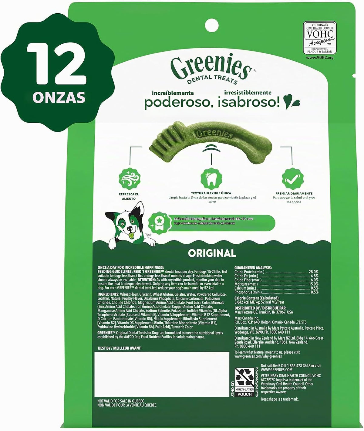 Greenies Original galletas para perro pequeño masticable dentales,...
