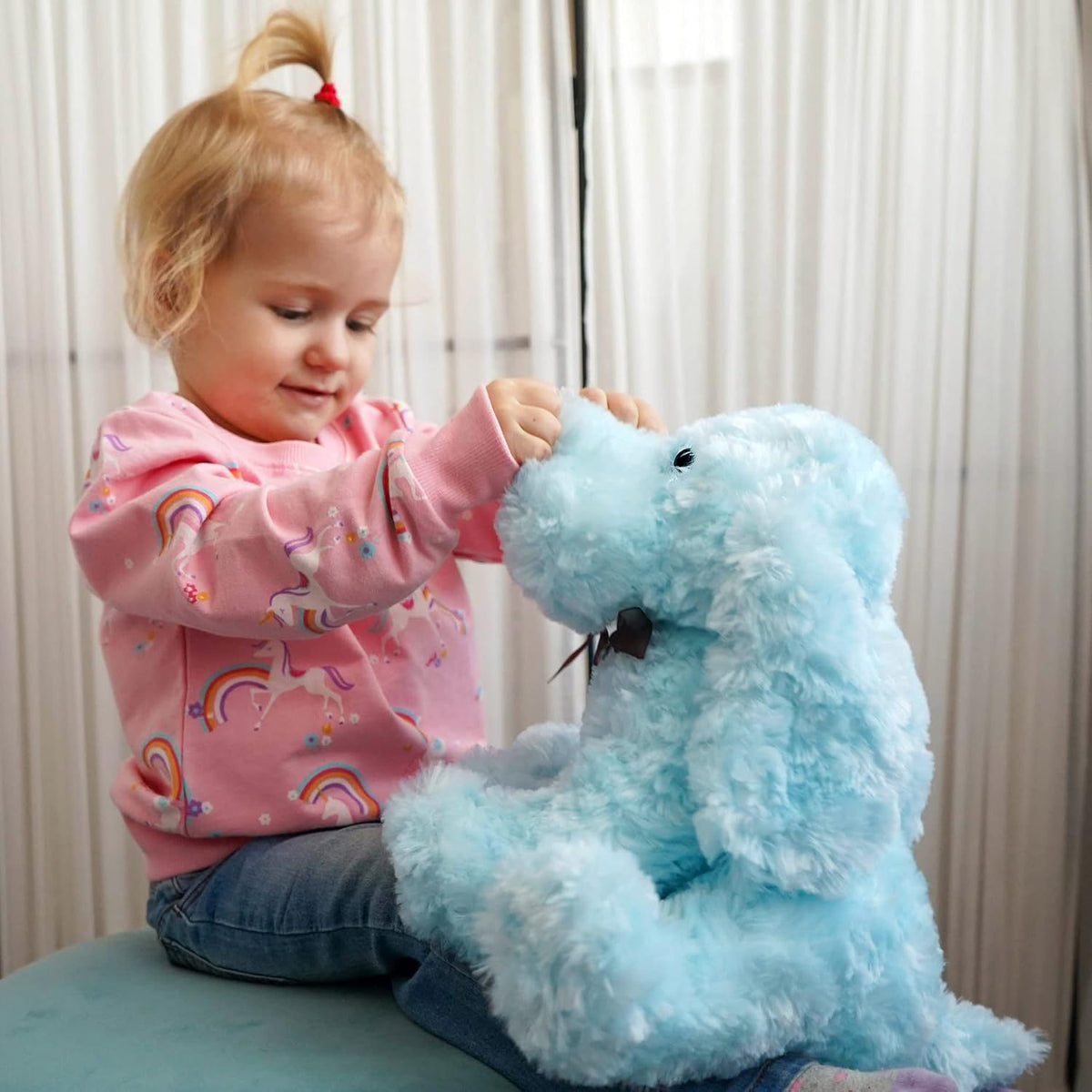 WEIGEDU Peluches de Peluche para Perros Cachorros Peludos, 11,8 Pul...