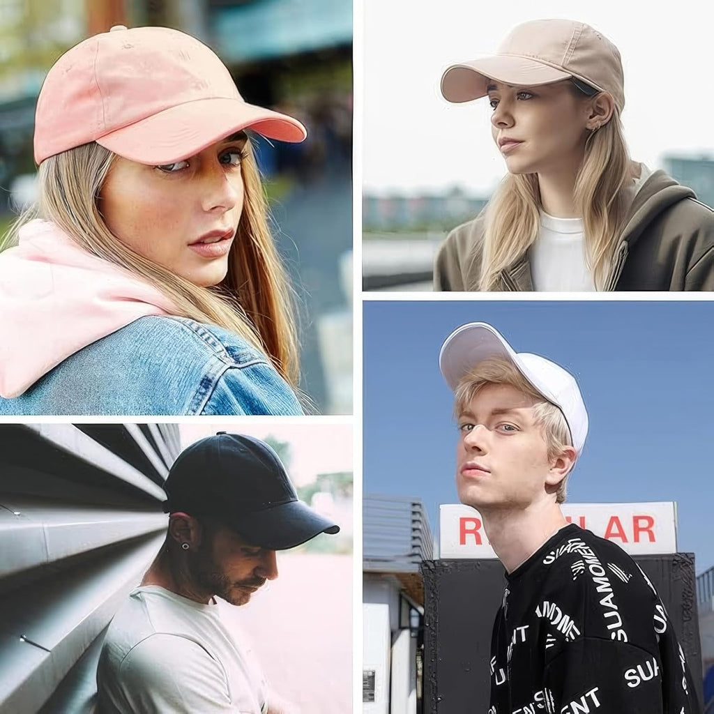 LYDTICK Paquete de 20 gorras de béisbol en blanco, gorras de camion...