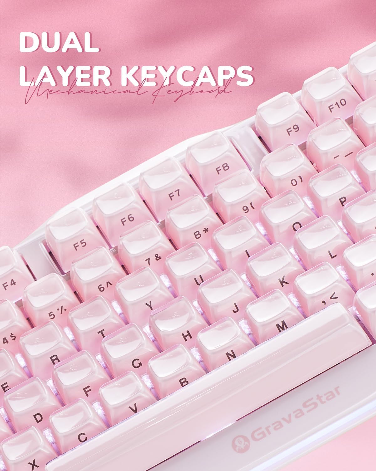GravaStar Mercury K1 75% Teclado mecánico inalámbrico para juegos c...