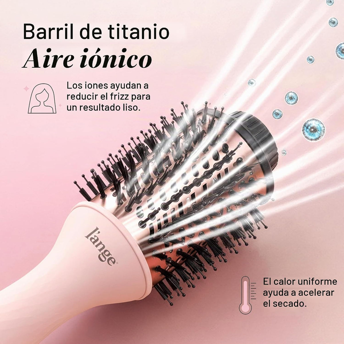 L'ANGE HAIR Le Volume - Cepillo secador de pelo de titanio 2 en...