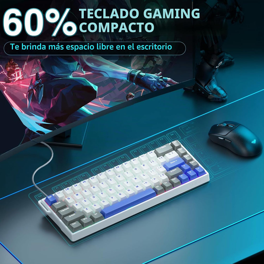 AULA WIN68 HE MAX - Teclado de Juegos con Efecto Hall y Interruptor...