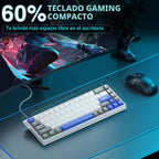 AULA WIN68 HE MAX - Teclado de Juegos con Efecto Hall y Interruptor...