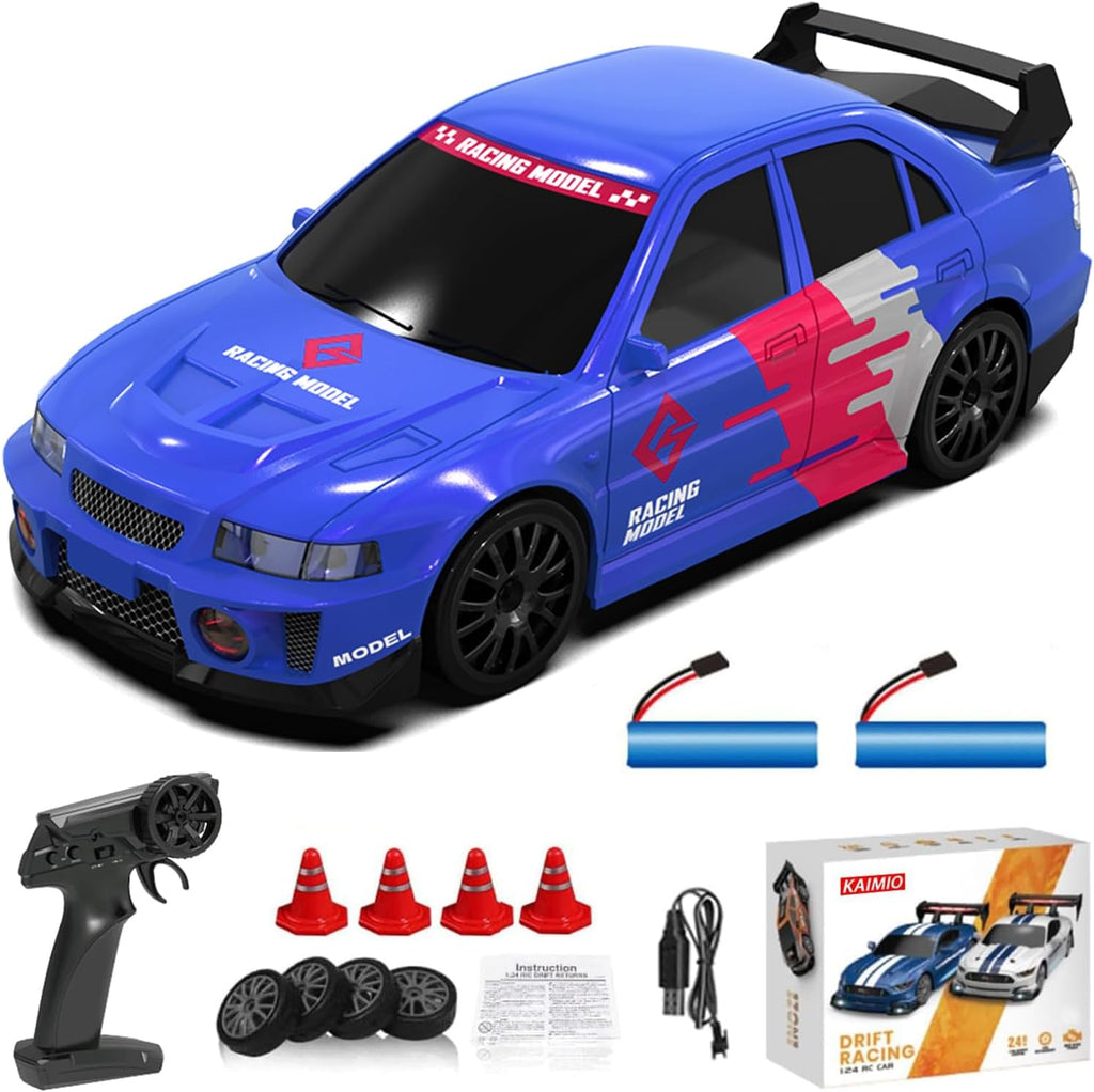 KAIMIO Coche de deriva a control remoto a escala 1:24 4WD 2.4GHz 30...