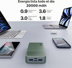 NOBIS 65W 20000mAh cargador portátil banco de energía carga rápida...