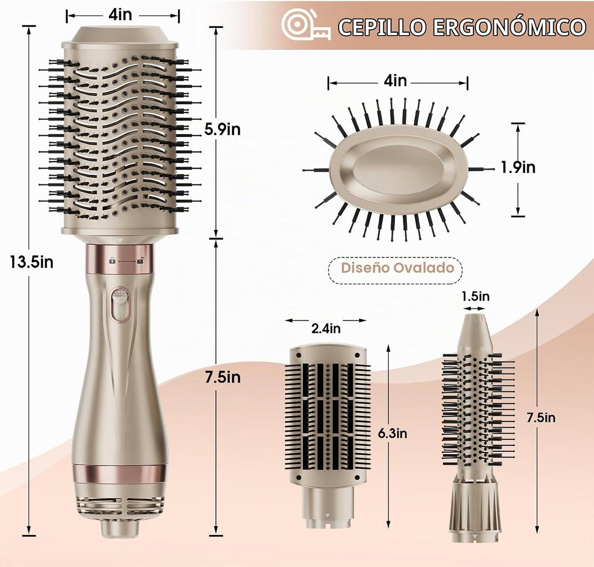 Nicebay Cepillo secador de pelo y cepillo secador multiestilizador...