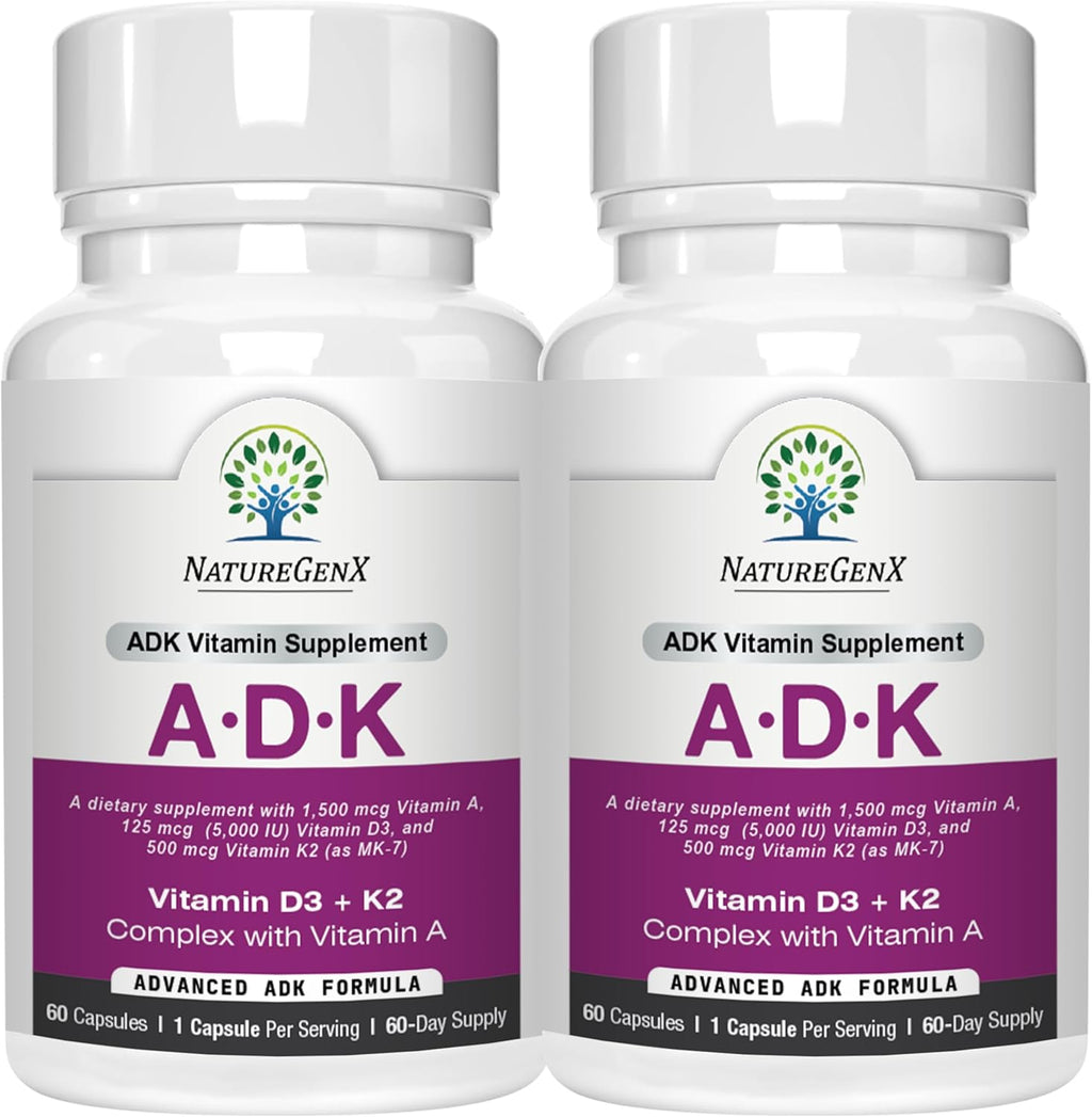 NatureGenX ADK Suplemento vitamínico \u2013 Salud ósea mejorada con...
