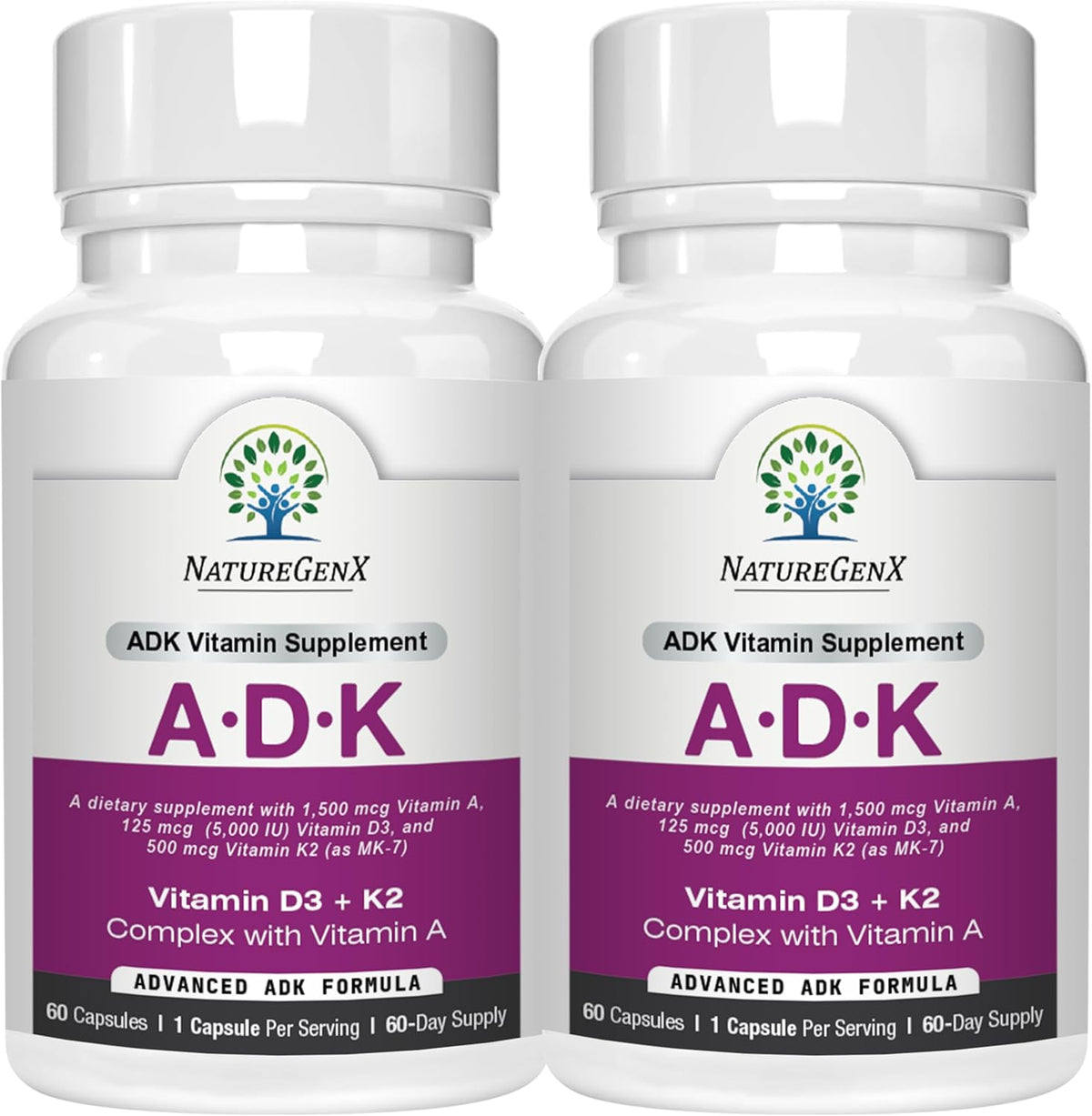 NatureGenX ADK Suplemento vitamínico \u2013 Salud ósea mejorada con...