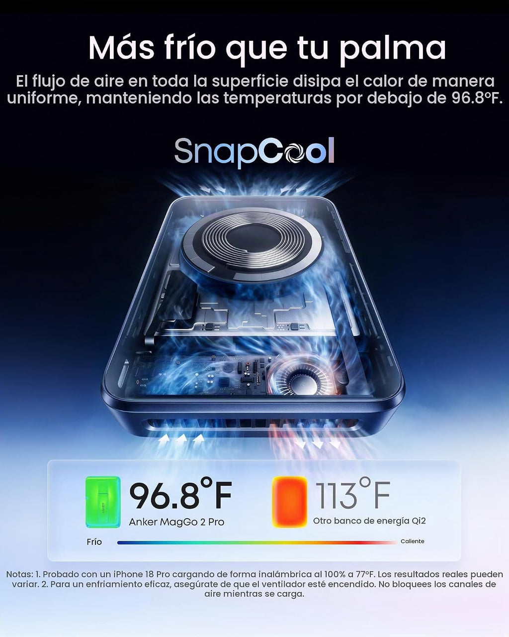 Anker MagGo 2 Pro Power Bank, cargador portátil Qi2.2 25W 10,000mAh...