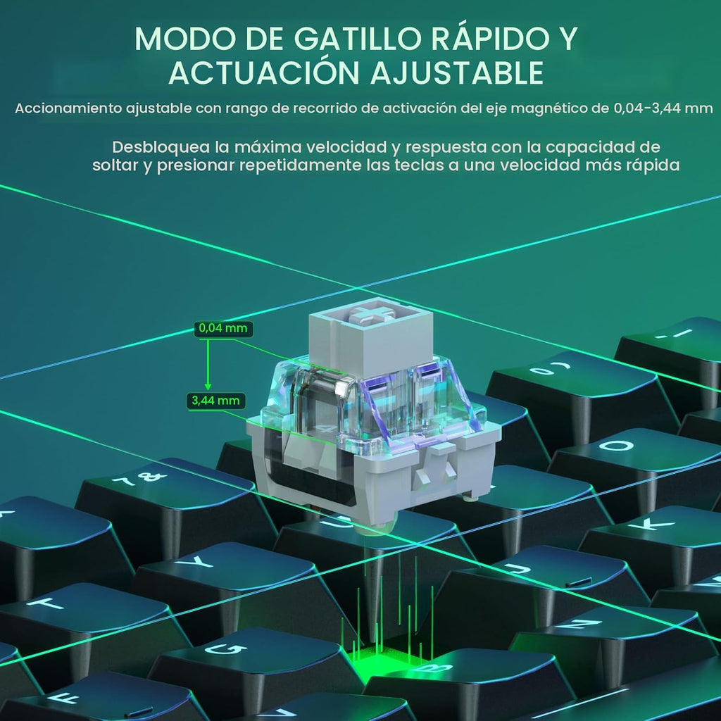 Aula WIN60 HE - Teclado mecánico para juegos 60% con cable, interru...