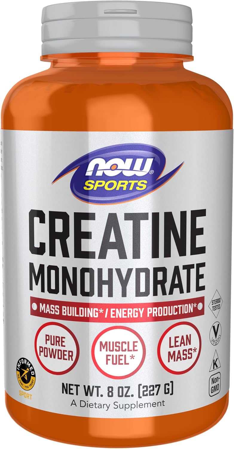 NOW Foods Nutrición Deportiva, Polvo de Monohidrato de Creatina, Co...