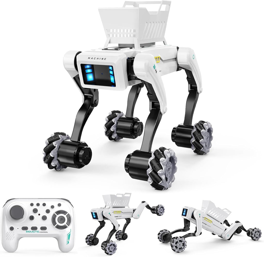 Perro robot inteligente con canasta, más de 30 acciones programable...