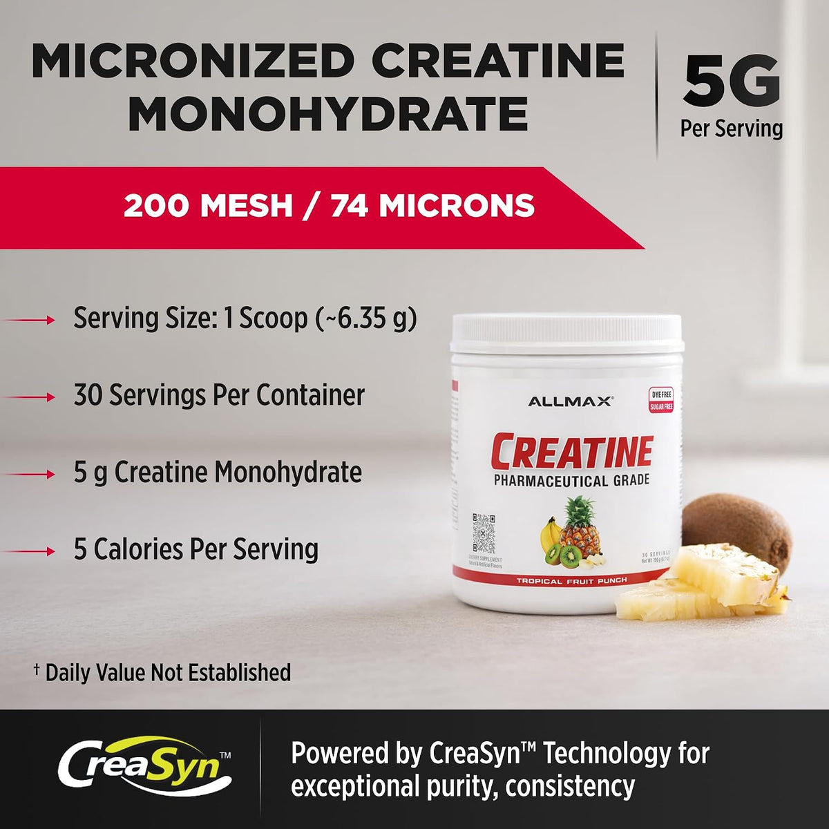 ALLMAX - Monohidrato de creatina en polvo, micronizado, ponche de f...