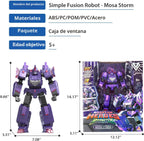 QUANTUM HEROES DINOSTER Robot transformable 3 en 1 Mosa Storm, 8.66...