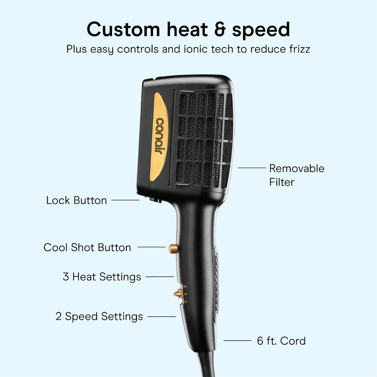 INFINITIPRO BY CONAIR - Secador de pelo para peinado 3 en 1, secado...
