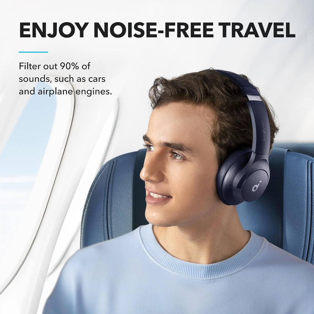 Auriculares Soundcore by Anker Q20i con funda protectora, azul, paq...