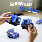 MEWOCHEE Camiones transformables magnéticos 5 en 1, juguetes robóti...