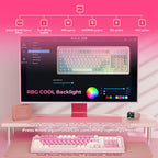 AULA Teclado de 99 teclas, teclado inalámbrico para juegos, teclado...