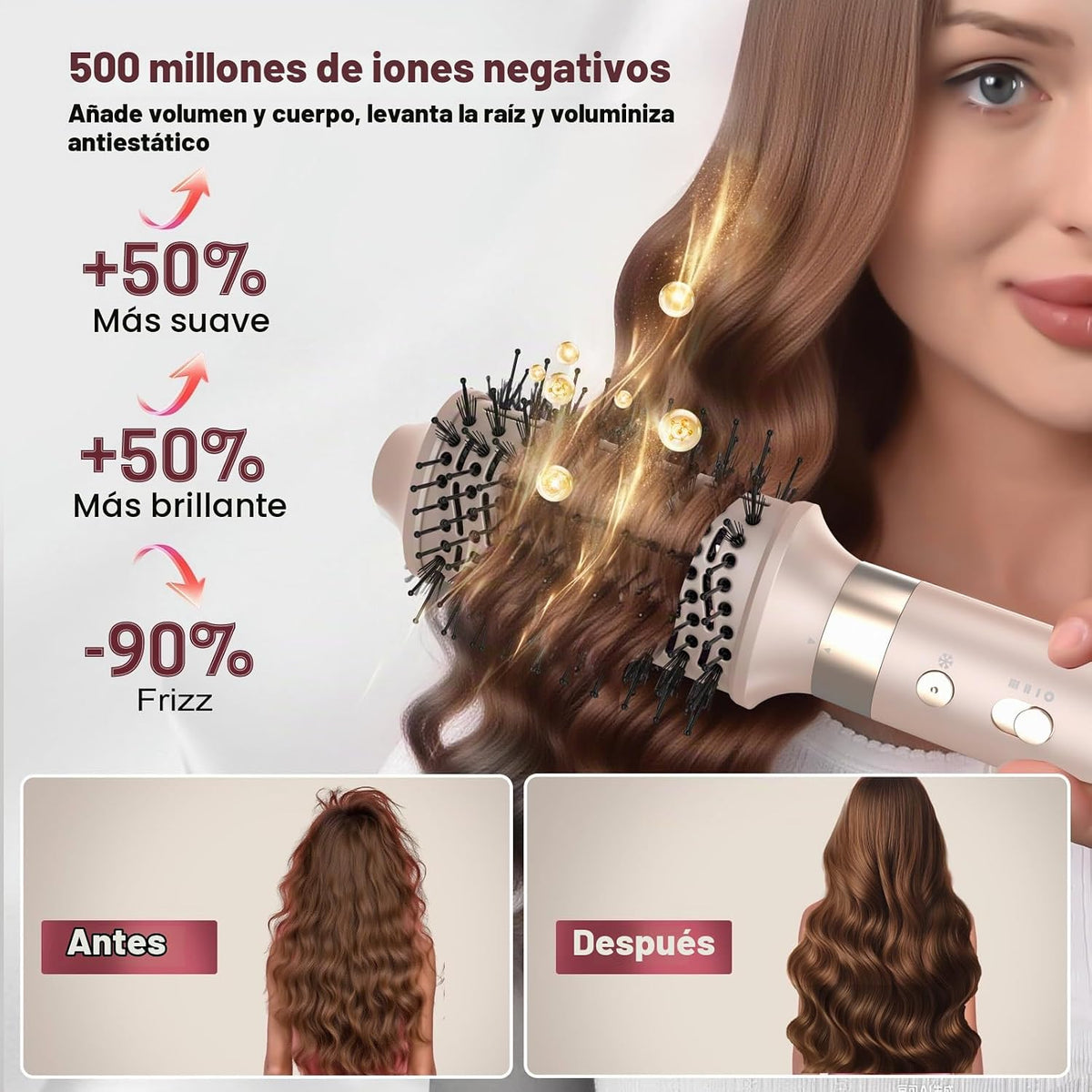 Mythsight StyleVibe 6 en 1 Air Styler con secador de pelo y rizos a...