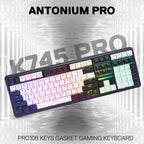 Redragon K745 PRO Teclado inalámbrico de 108 teclas RGB para juegos...