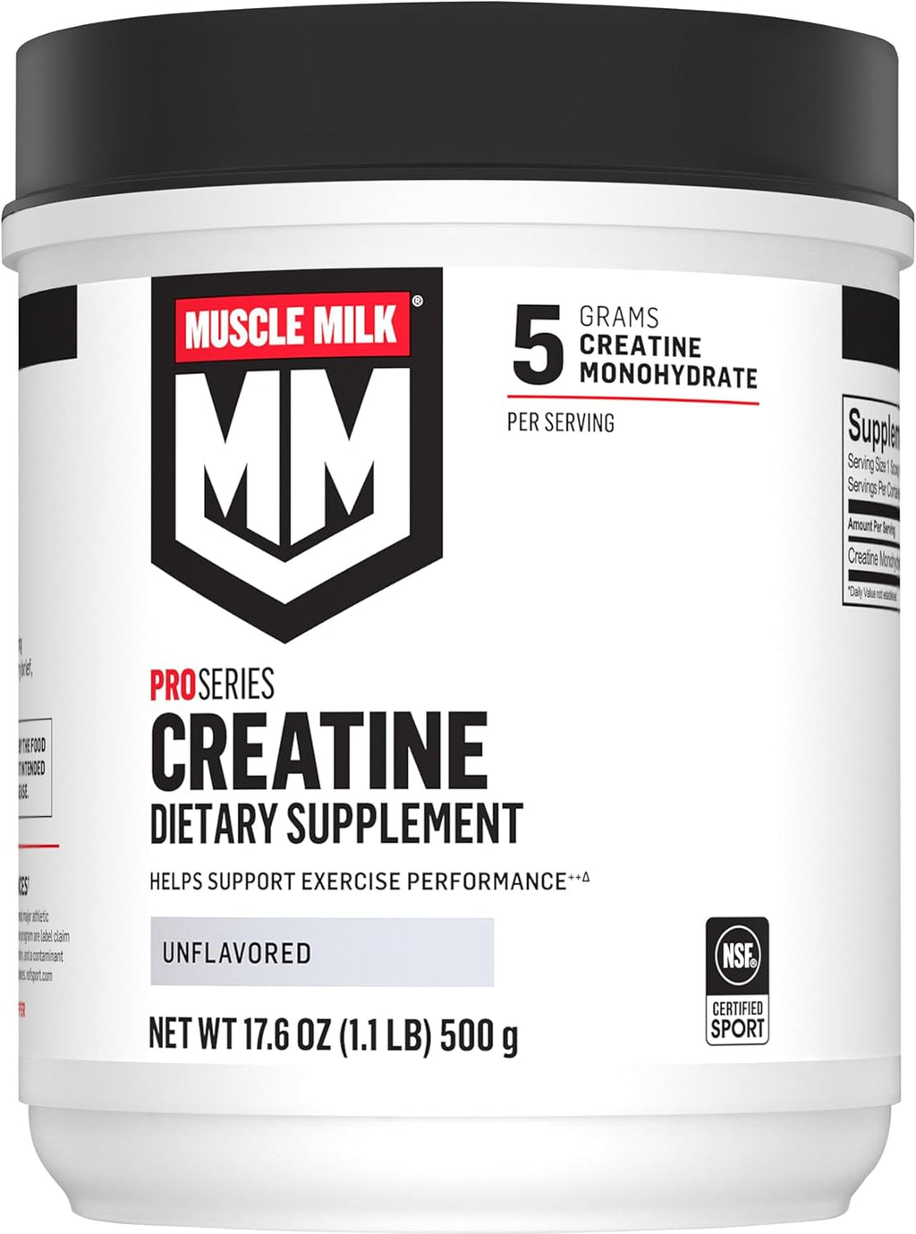 Muscle Milk Pro Series Polvo de Suplemento de Creatina, Sin Sabor,...
