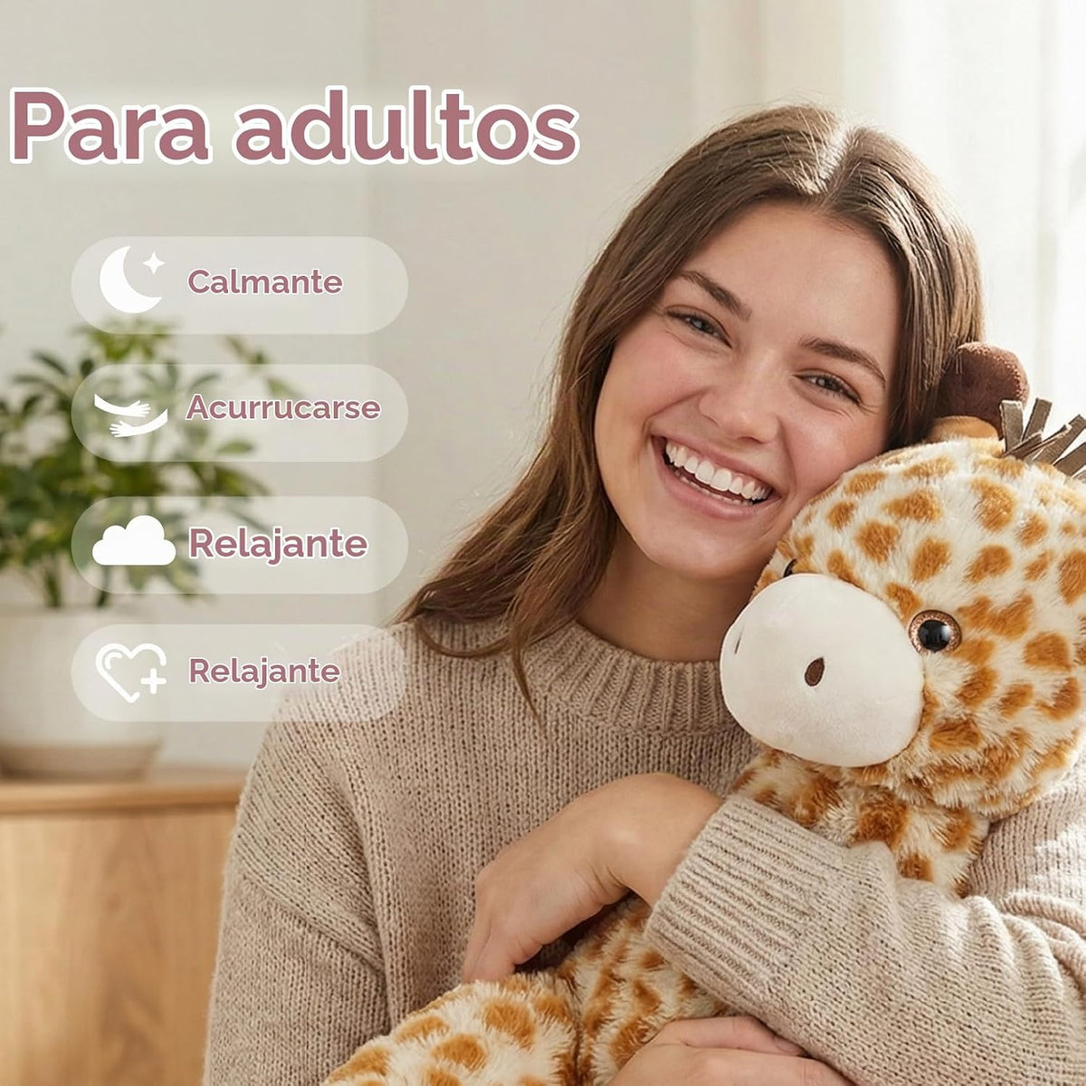 Niuniu Daddy Animales de peluche con peso, 20 en 3.3 libras, felpa...