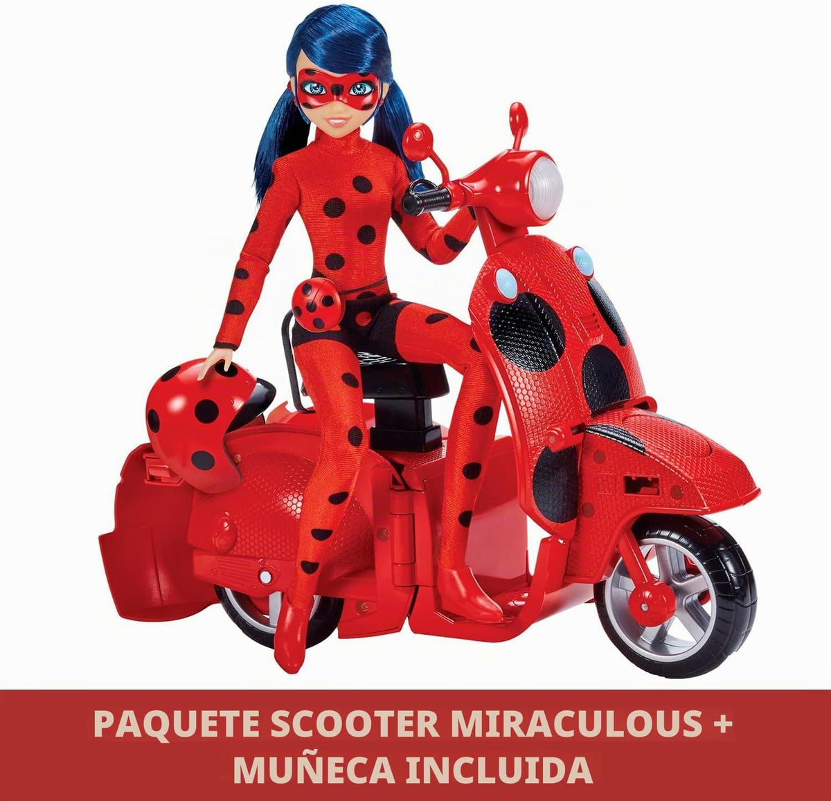 BANDAI Miraculous Ladybug Switch N Go Scooter y Fashion Doll Playse...