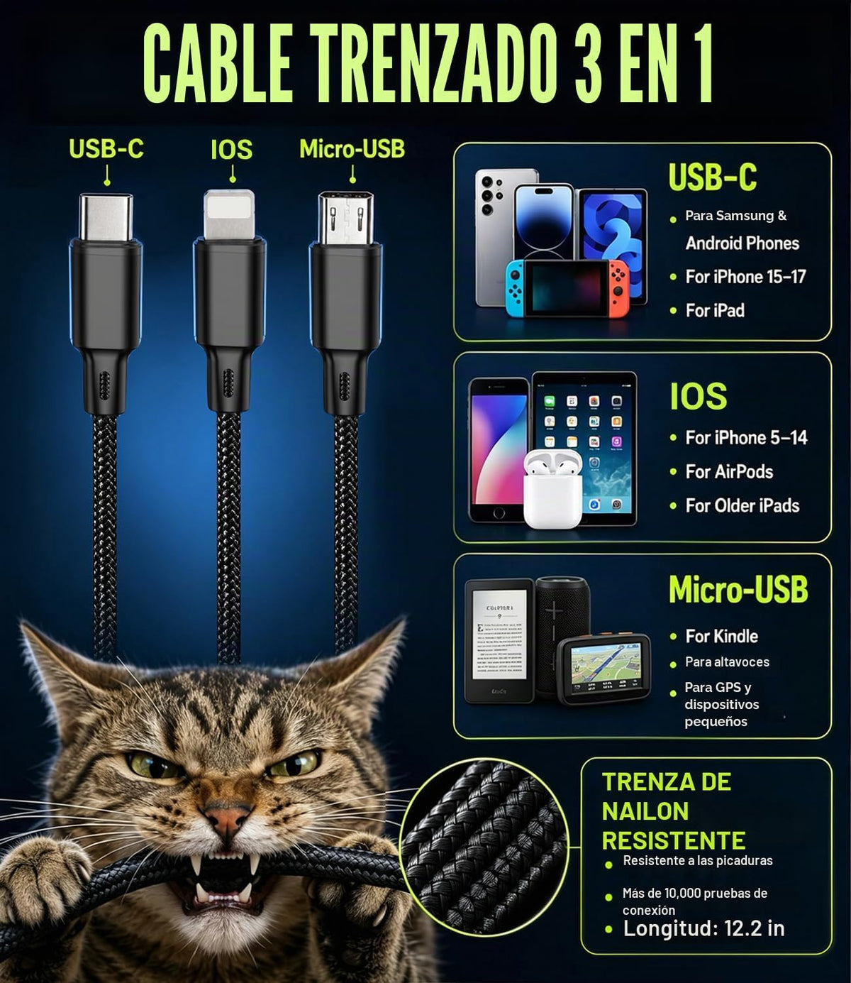 IAPOS Cargador portátil de carga rápida de 60000mAh 22.5W, para ban...