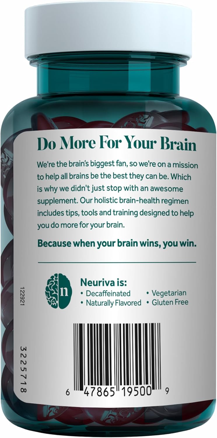 NEURIVA Suplementos cerebrales originales para memoria y enfoque |...