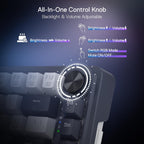 Redragon K673 PRO Teclado inalámbrico de 81 teclas RGB para juegos...