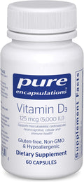 Cápsulas puras - Vitamina D3 5.000, 5000 UI, 1 | Suplemento para ap...