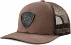 ARIAT Gorra con escudo de metal para hombre, Snapback, estructurado...