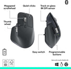 Ratón inalámbrico Logitech MX Master 3S Bluetooth sin receptor - Gr...