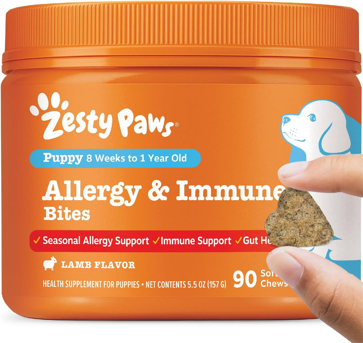 Zesty Paws Alivio de Alergias para Perros - Suplemento Anti-Picazón...