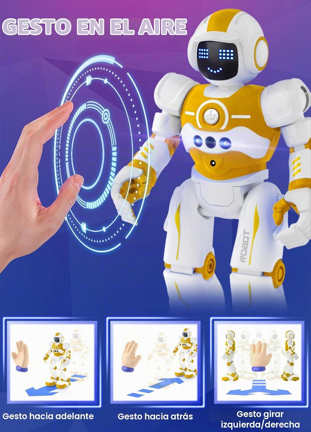EduCuties Juguetes robot para niños, control remoto programable, ju...