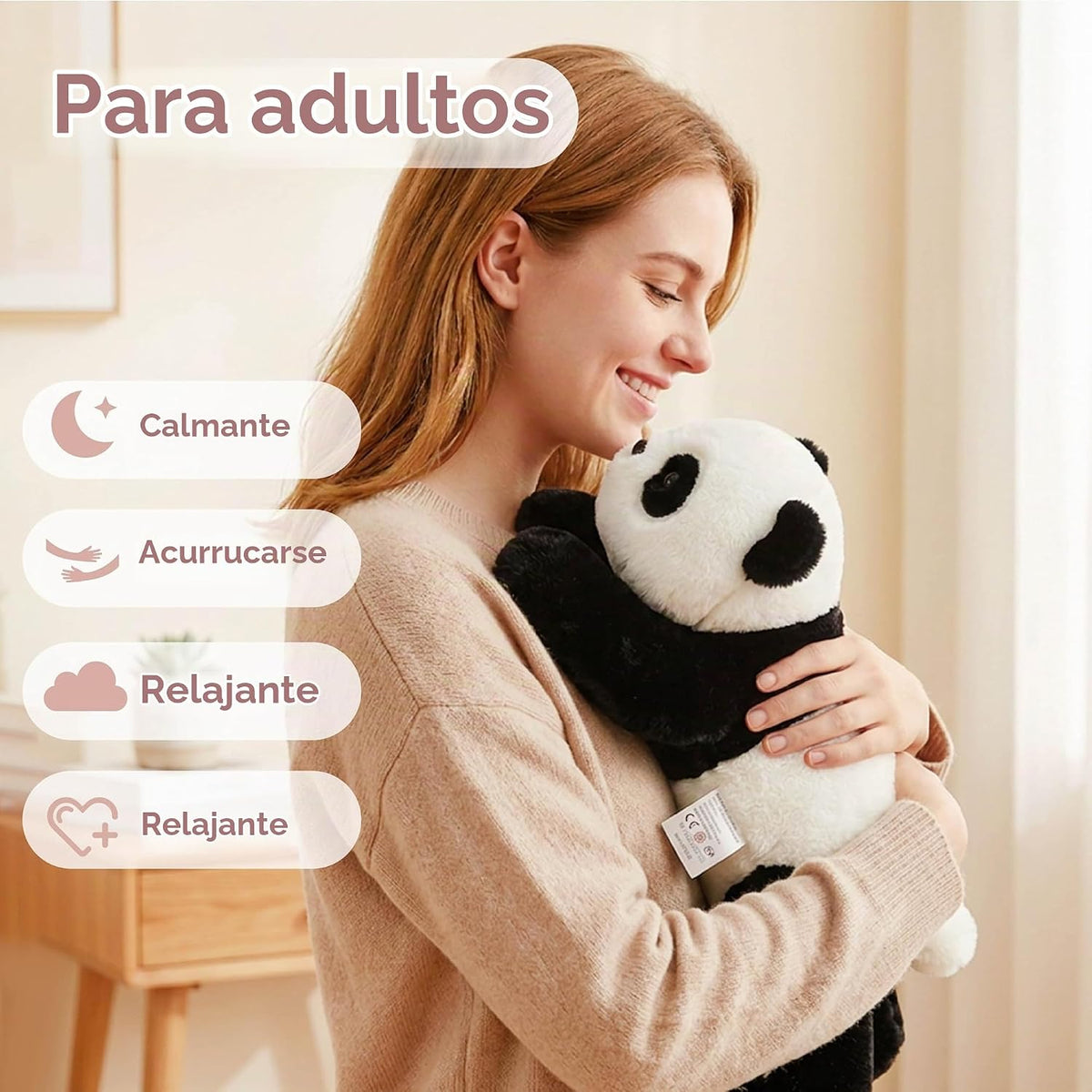 Niuniu Daddy Animal de peluche con peso, 20 en 3.3 lbs, Panda Plush...