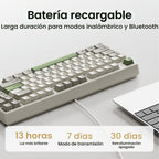 Kisnt Teclado mecánico inalámbrico KN85, diseño del 75%, Bluetooth\...