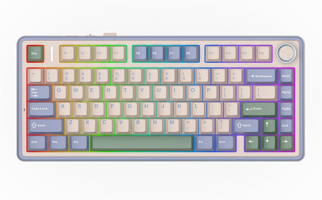 EPOMAKER x Aula F75 - Teclado mecánico con junta, 75% inalámbrico i...