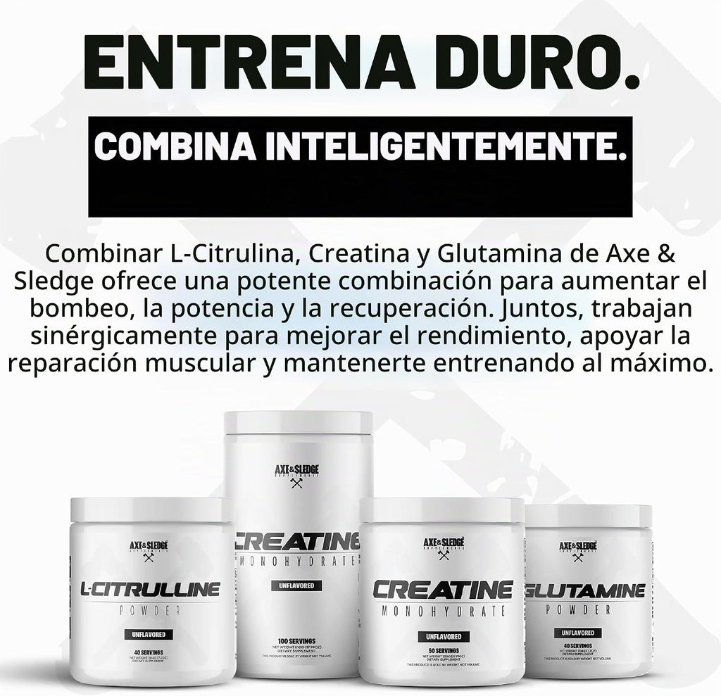 Axe &amp; Sledge Basics Creatina | Sin sabor, mejora la fuerza y el...