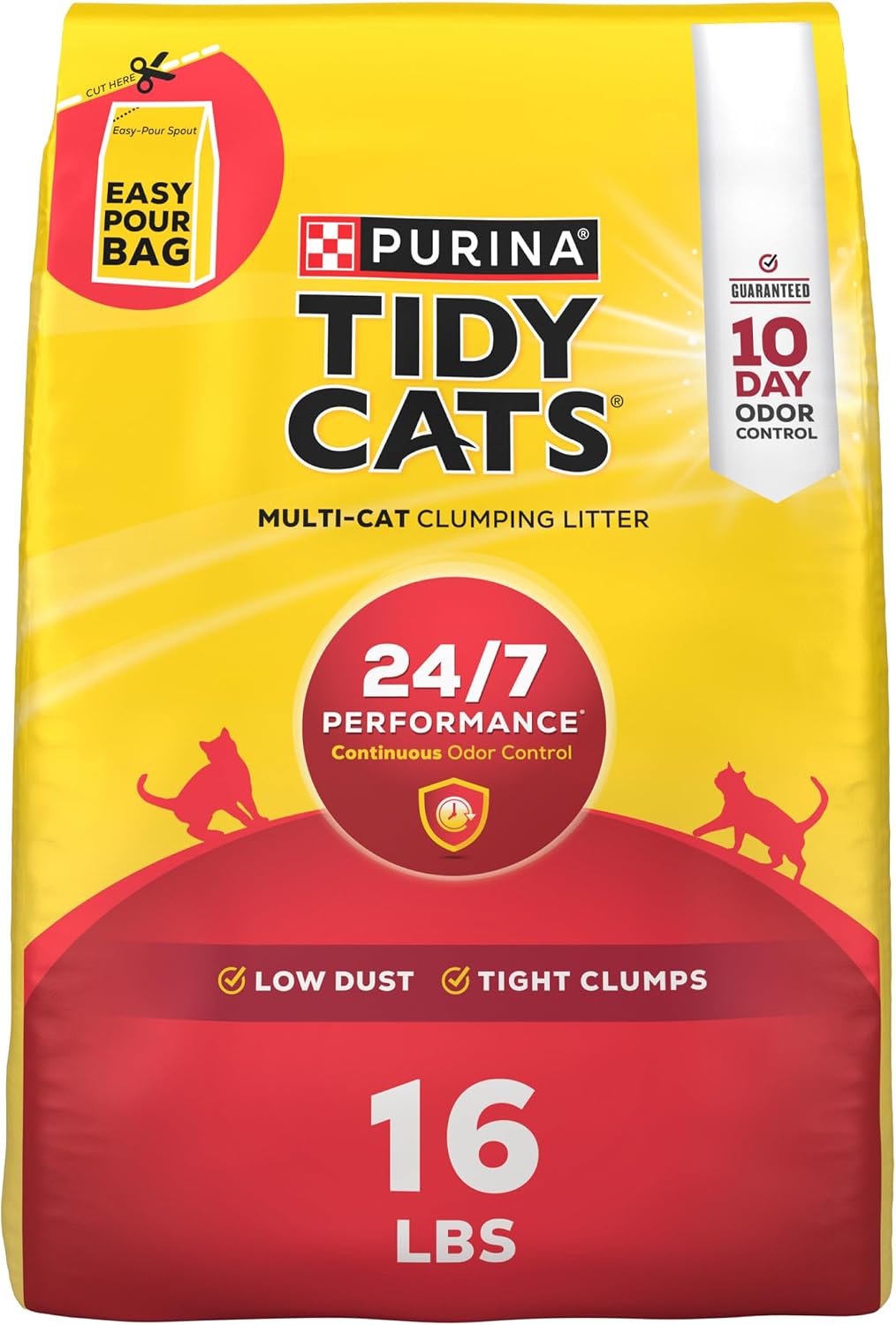 Purina Tidy Cats - Arena aglutinante para gatos con control de olor...