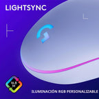 Ratón para juegos con cable Logitech G203 - Lila | LIGHTSYNC RGB, m...