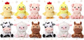 Aoriher 6 piezas de mini animales de granja de 4 pulgadas a granel...