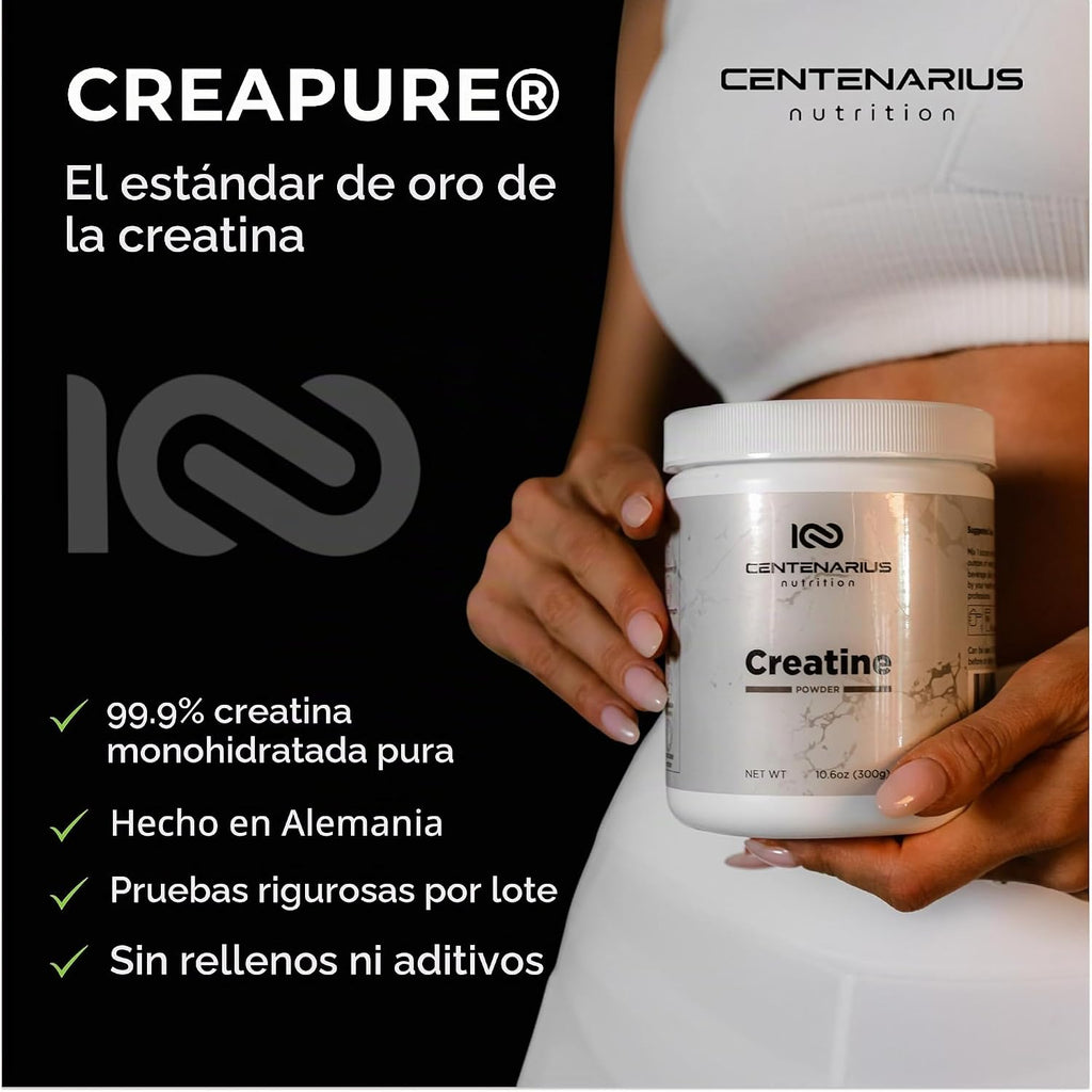 Creapure® creatina monohidrato polvo sin sabor 10.58 oz | Suplement...