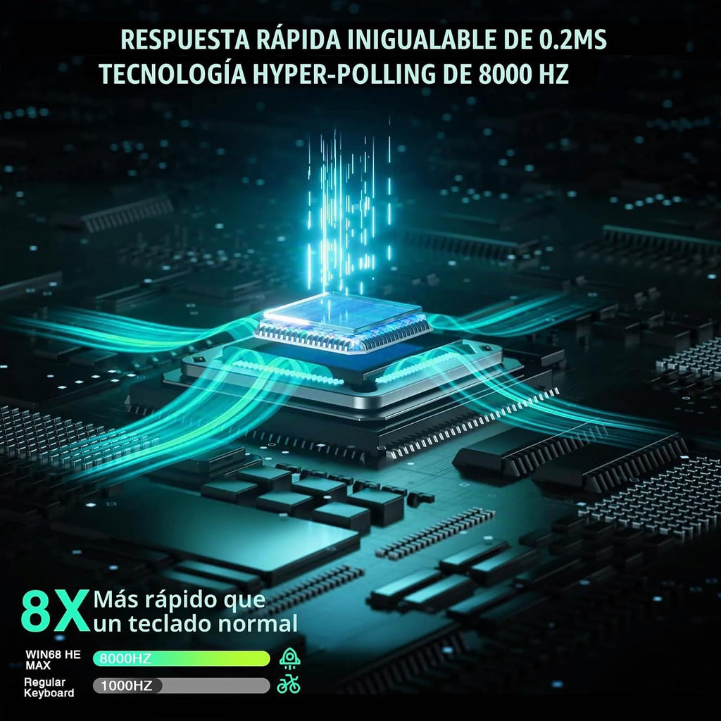 AULA WIN68 HE MAX - Teclado de Juegos de Efecto Hall con Interrupto...