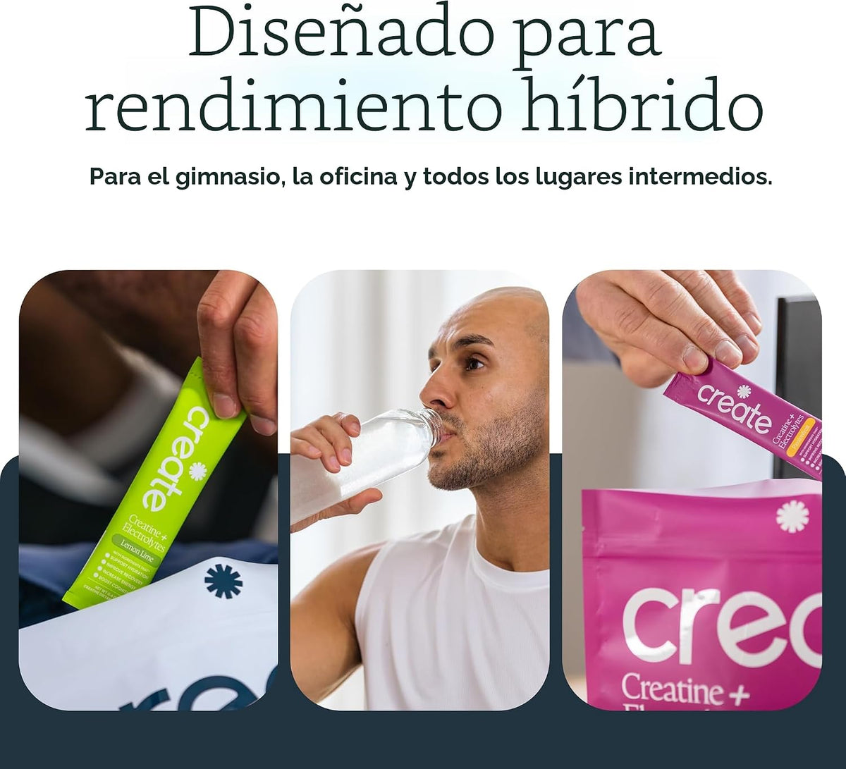 Create Creatina + electrolitos - Energía y fuerza - Paquete variado...