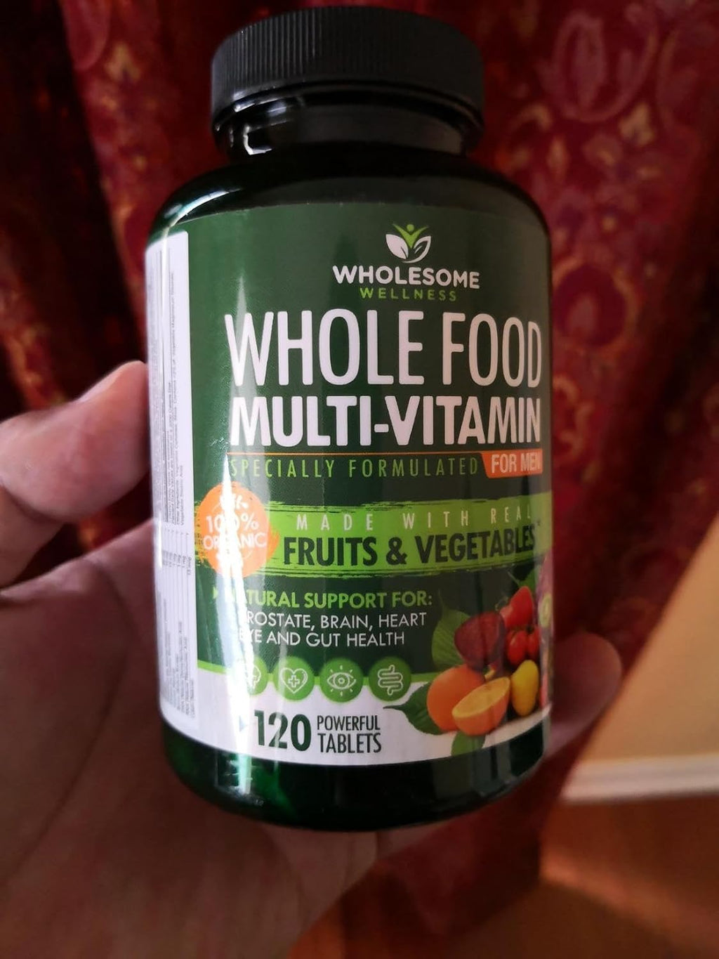 Multivitamínico de alimentos enteros para hombres, múltiples vitami...